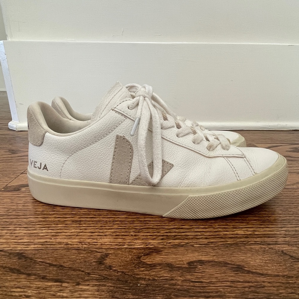 Veja Campo Chromefree Leather White Natural - Size 39